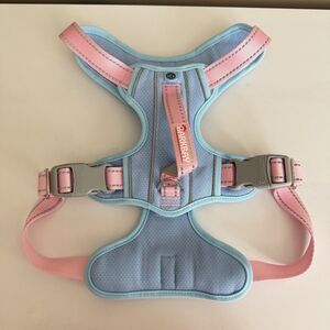 NEW Barkbay No Pull Reflective Dog Harness Vest Large Pink Blue Pet ID Pocket